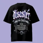 Glitch Disaster Youth Culture Black Oversized T-Shirt