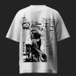 Glitch Roman Style 2 White Oversized T-Shirt