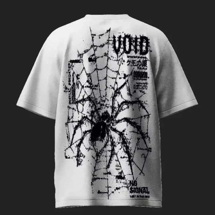 Glitch Spider Glitched White Oversized T-Shirt