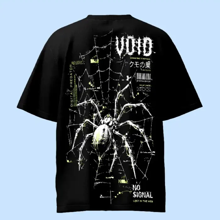Glitch Spider Glitched Colourful Oversized T-Shirt