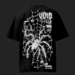 Glitch Spider Glitched Black Oversized T-Shirt